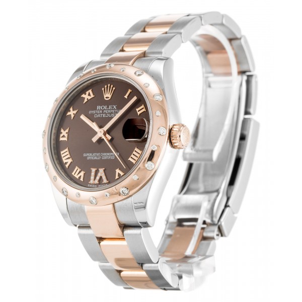 UK Rose Gold & Steel set with Diamonds Rolex Replica Datejust Lady 178341-31 MM