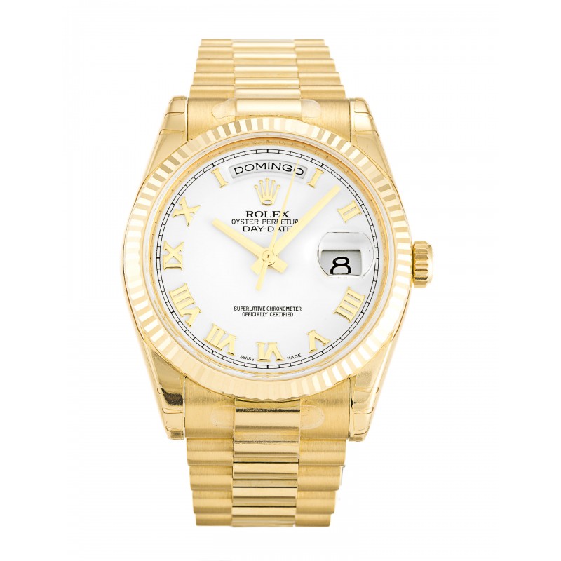 UK Yellow Gold Rolex Replica Day-Date 118238-36 MM