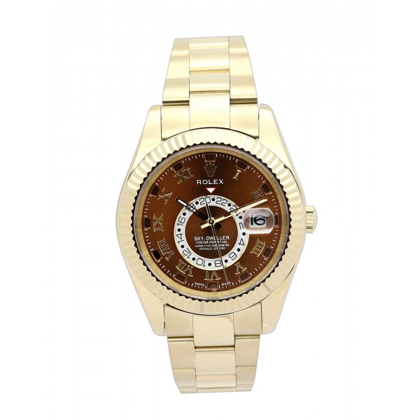 UK Yellow Gold Rolex Replica Sky-Dweller 326938-42 MM