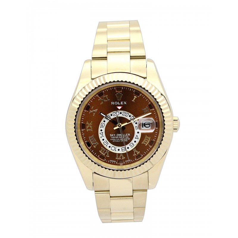 UK Yellow Gold Rolex Replica Sky-Dweller 326938-42 MM