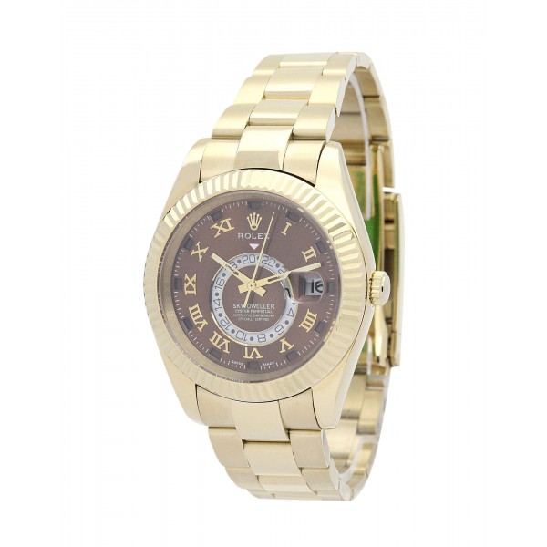 UK Yellow Gold Rolex Replica Sky-Dweller 326938-42 MM