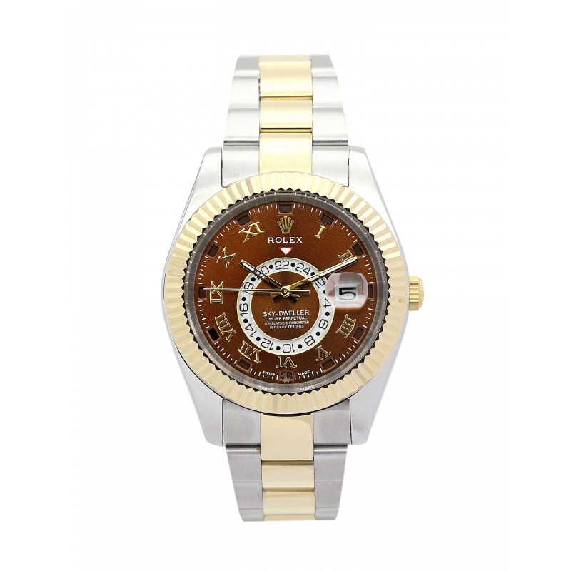 UK Yellow Gold Rolex Replica Sky-Dweller 326938-42 MM