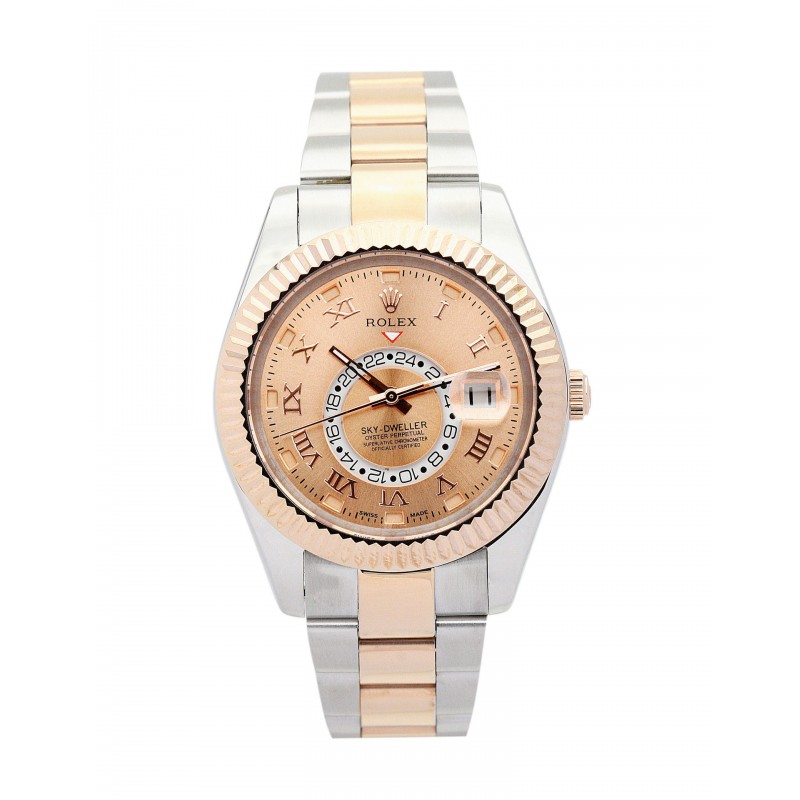 UK Rose Gold Rolex Replica Sky-Dweller 326938-42 MM