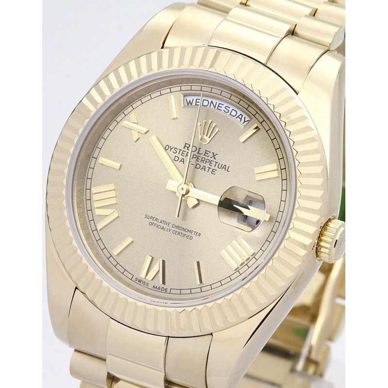 UK Yellow Gold Rolex Replica Day-Date II 218238-41 MM