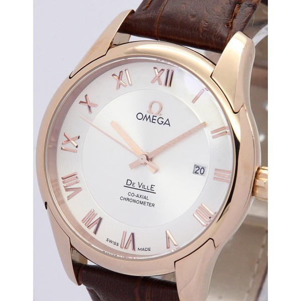 UK Rose gold Steel Omega Replica De Ville Hour Vision-41 MM