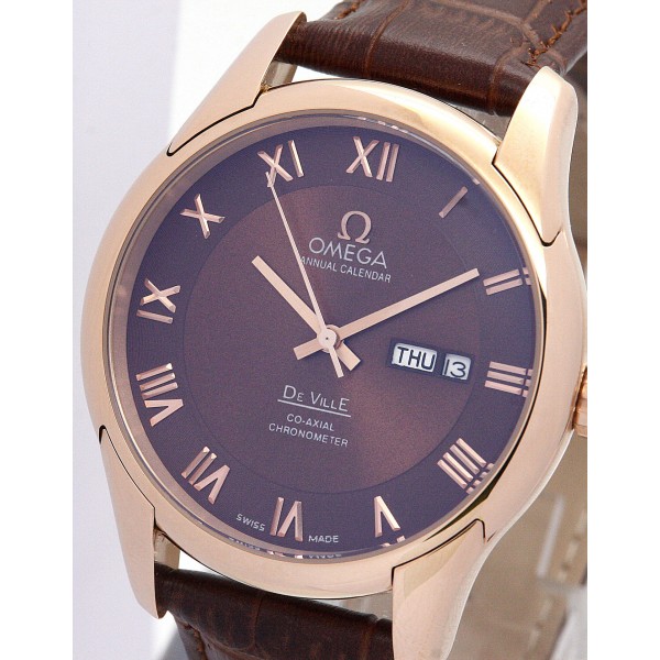 UK Rose gold Steel Omega Replica De Ville Hour Vision-41 MM