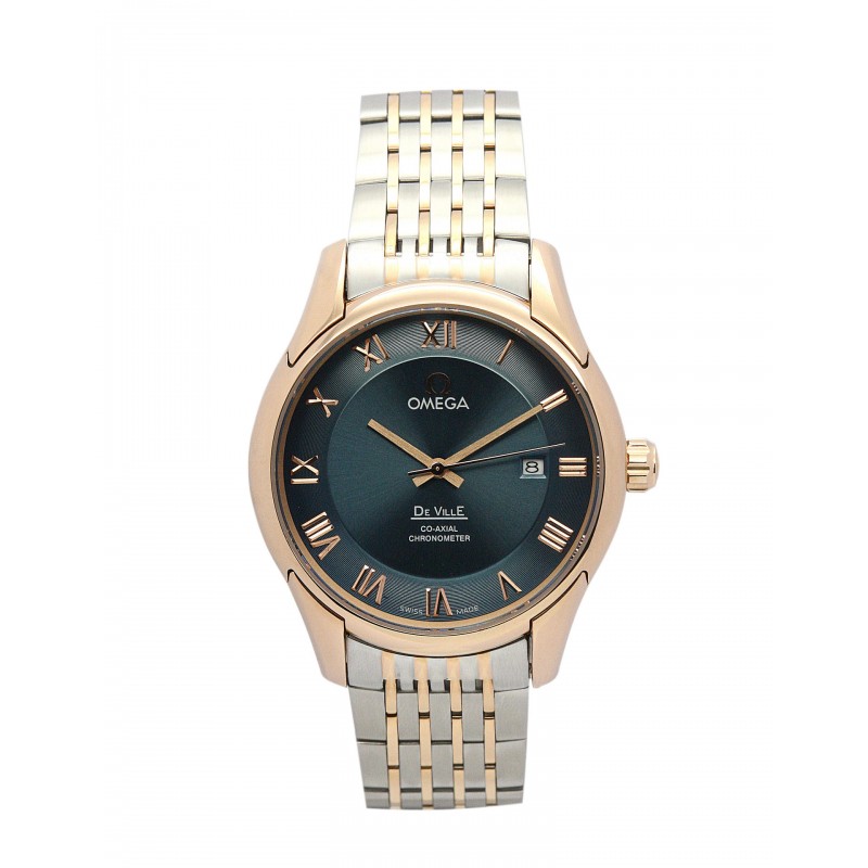 UK Rose Gold Steel Omega Replica De Ville Hour Vision-41 MM