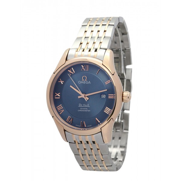 UK Rose Gold Steel Omega Replica De Ville Hour Vision-41 MM