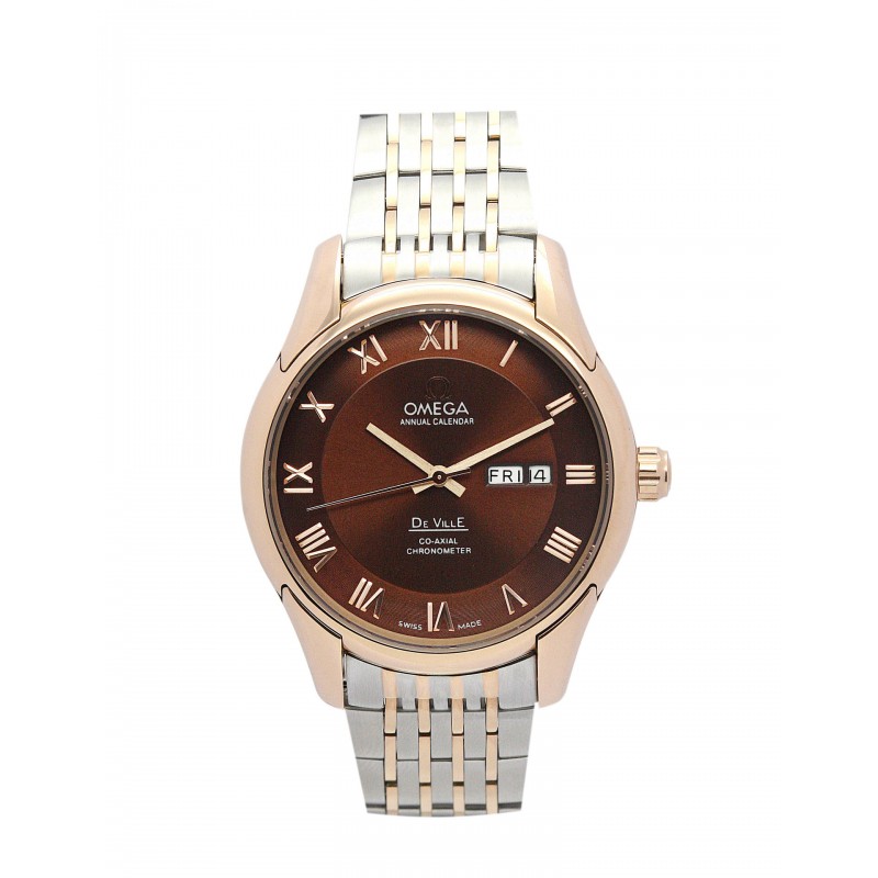 UK Rose Gold Steel Omega Replica De Ville Hour Vision-41 MM