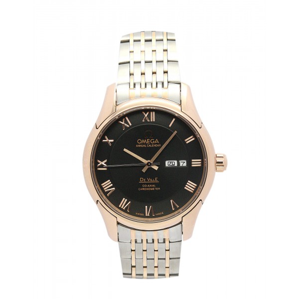 UK Rose Gold Steel Omega Replica De Ville Hour Vision-41 MM