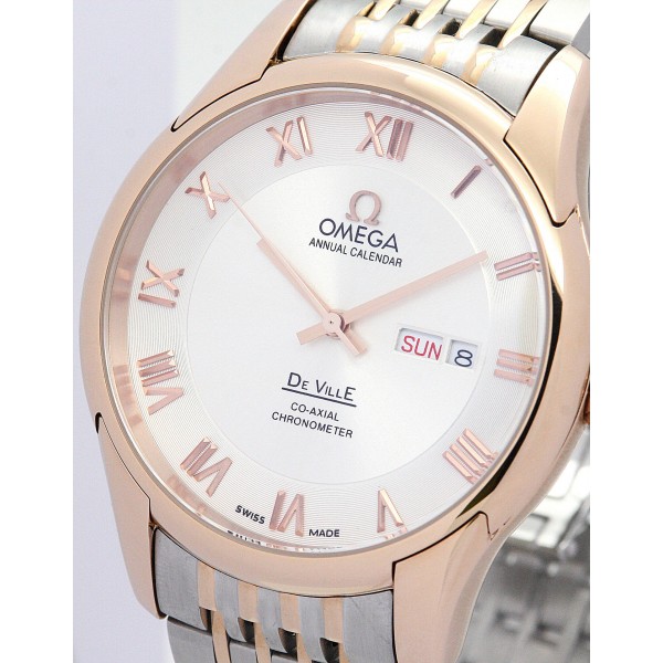 UK Rose Gold Steel Omega Replica De Ville Hour Vision-41 MM