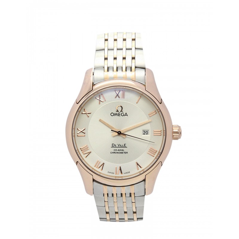 UK Rose Gold Steel Omega Replica De Ville Hour Vision-41 MM