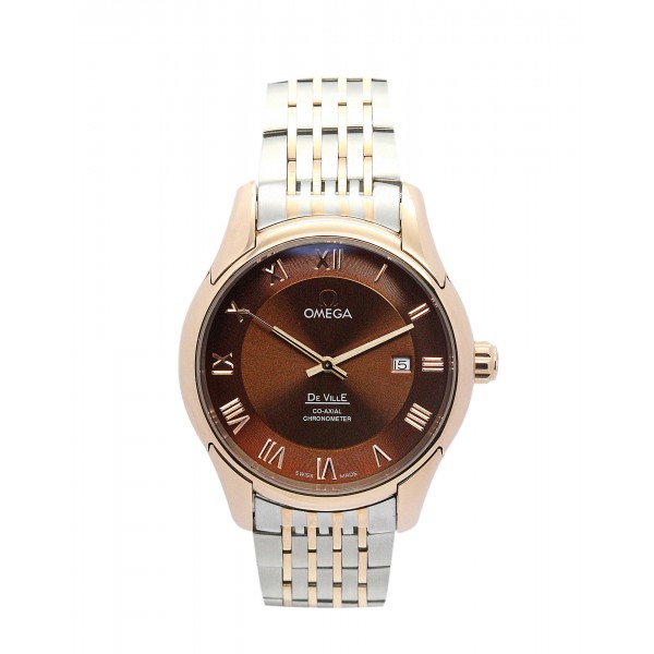 UK Rose Gold Steel Omega Replica De Ville Hour Vision-41 MM