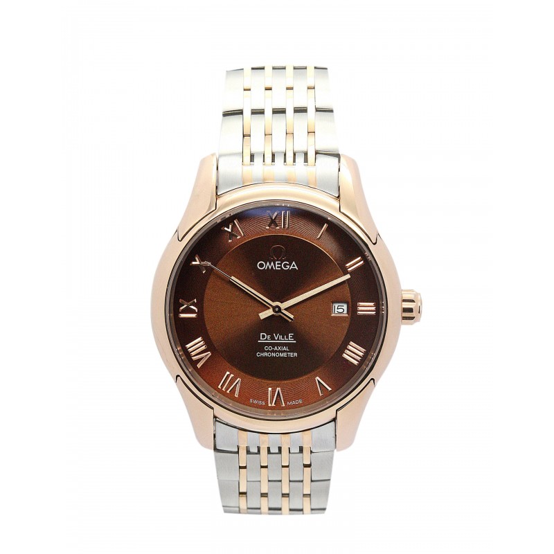 UK Rose Gold Steel Omega Replica De Ville Hour Vision-41 MM