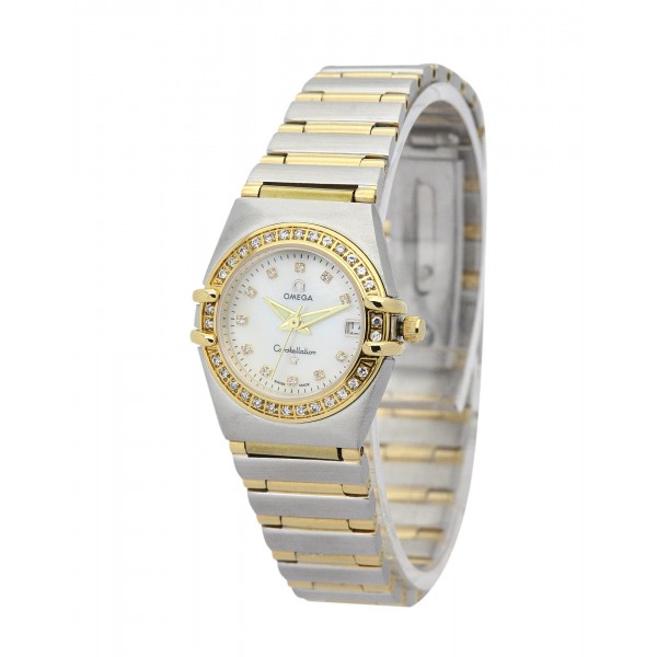 UK Steel & Yellow Gold set with Diamonds Omega Replica My Choice Mini 1365.75.00-22.5 MM